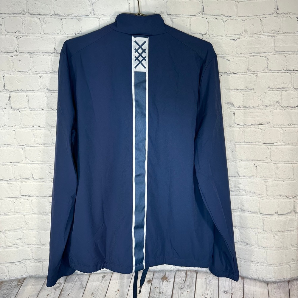 Rhone Coaches Jacket Mens Navy Blue Full Zip Windbreaker 102173 Size Medium